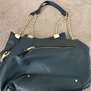Kate Spade Black Shoulder Bag with Gold Chain